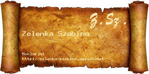 Zelenka Szabina névjegykártya