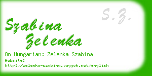 szabina zelenka business card